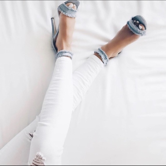 Shoes - Denim strap heel😍